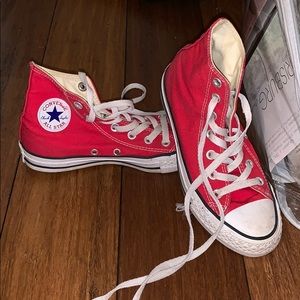 Red high top converse